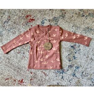 Fresk Cardigan / Snap Top- Organic Cotton- Birds- 3-6m- New!